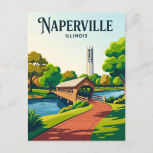 Naperville Riverwalk USA Postkarte