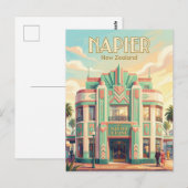 Napier Art déco Neuseeland Postkarte (Vorne/Hinten)