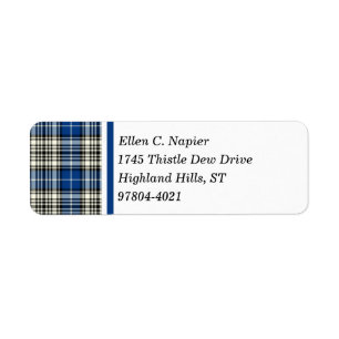 Napier-Clan-Blau, schottischer Schwarzweiss-tartan
