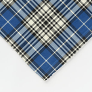 Napier-Clan-Königsblau, Schwarzweiss-Tartan Fleecedecke