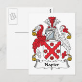 Napier Familienwappen Postkarte (Vorne/Hinten)