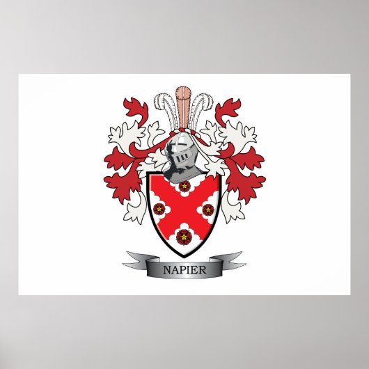 Napier-Familienwappen-Wappen Poster (Vorne)