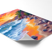 Napili Bay Sunset Maui Hawaii Malerei Poster (Ecke)