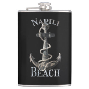 Napili Beach Hawaii Vacation Nautical Anchor Flachmann