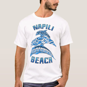 Napili Beach Hawaii Vacation Tribal Delphine T-Shirt