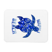 Napili Beach Hawaii Vacation Tribal Turtle Magnet (Horizontal)