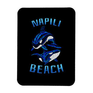 Napili Beach Hawaii Vacation Tribal Wal Orcas Magnet