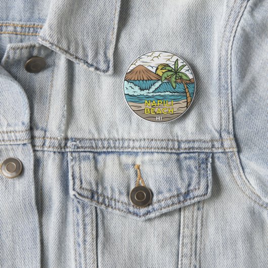 Napili Beach Hawaii Vintag Button (Beispiel)