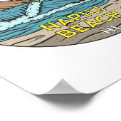 Napili Beach Hawaii Vintag Poster (Ecke)