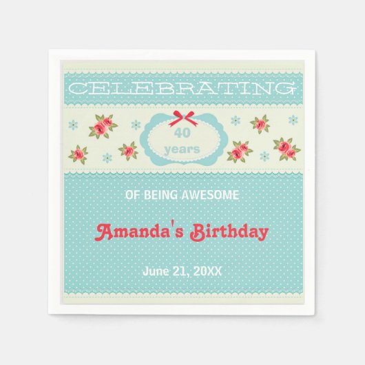 Napkin feiert 40 Jahre Phantastisches Papier Serviette (Vorderseite)