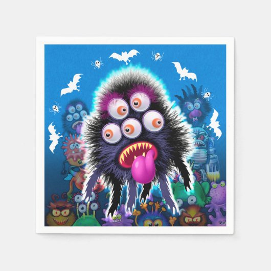 Napkin für Halloween-Party-Monster Serviette (Vorderseite)