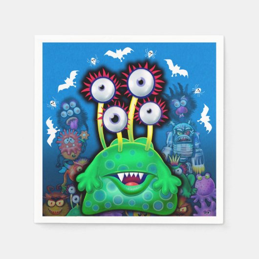 Napkin für Halloween-Party-Monster Serviette (Vorderseite)