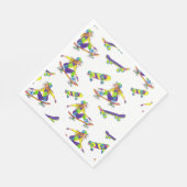 Napkin Girl Skateboarder Serviette (Ecke)
