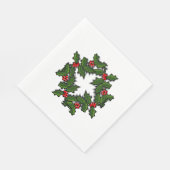 Napkin - Kranz der Heiligen Blätter und Berries Serviette (Ecke)