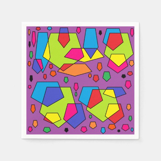 Napkin mit klobigem Design mehrfarbig Serviette (Vorderseite)