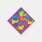 Napkin mit klobigem Design mehrfarbig Serviette (Ecke)