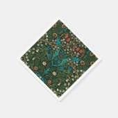 NAPKIN MIT WILLIAM MORRIS "TULIPS" DESIGN SERVIETTE (Ecke)