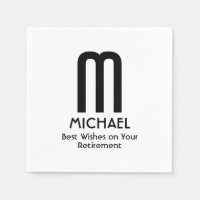 Napkin-Monogram für beste Wünsche zur Rückgabe
