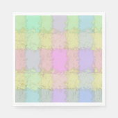 Napkin Multicolor Pastel Kariert Serviette (Vorderseite)