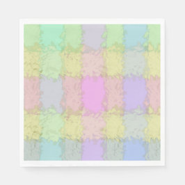 Napkin Multicolor Pastel Kariert Serviette