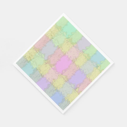 Napkin Multicolor Pastel Kariert Serviette (Ecke)