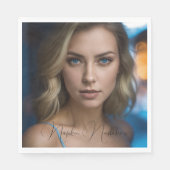 "Napkin Narratives" Blue Eye Girl Papiertaschentuc Serviette (Vorderseite)