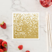 Napkin - Pop Fizz Clink Gold Serviette (Beispiel)