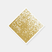 Napkin - Pop Fizz Clink Gold Serviette (Ecke)