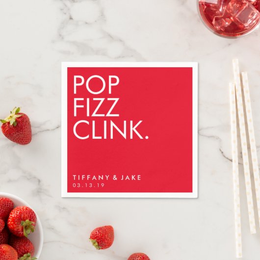 Napkin - Pop Fizz Clink Serviette (Beispiel)