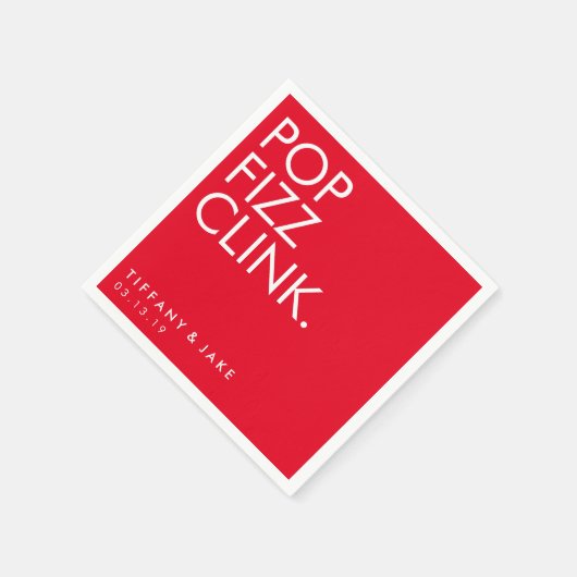 Napkin - Pop Fizz Clink Serviette (Ecke)