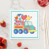 Napkin Truck Hearts Serviette (Beispiel)