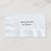 Napkin-Visitenkarte Visitenkarte (Rückseite)
