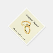 Napkin Wedding Reception Rings personalisieren Serviette (Ecke)