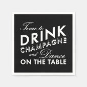 Napkin - Zeit, Champagner zu trinken Serviette (Vorderseite)