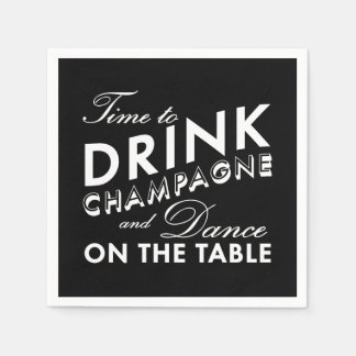Napkin - Zeit, Champagner zu trinken Serviette