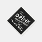 Napkin - Zeit, Champagner zu trinken Serviette (Ecke)