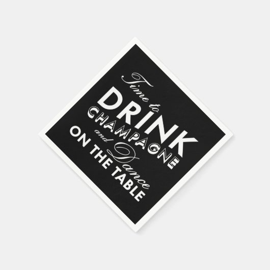 Napkin - Zeit, Champagner zu trinken Serviette (Ecke)