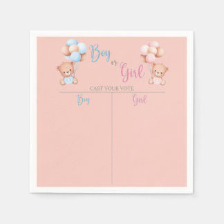napkins baby girl or baby boy game serviette
