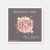 Napkins born in 1956 70th birthday table decor serviette (Vorderseite)