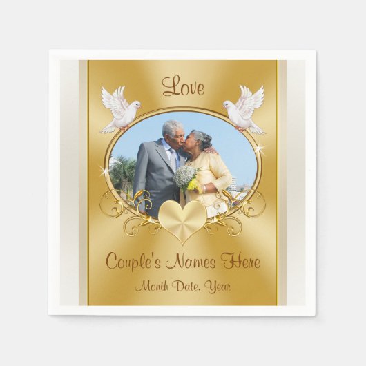 Napkins Bulk zum 50. Jubiläum oder ein Set kaufen Serviette (Vorderseite)