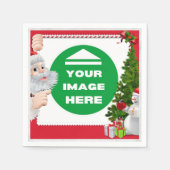 Napkins Christmas - Personalisiert - Bild hinzufüg Serviette (Vorderseite)