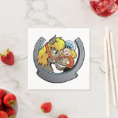 Napkins-Fahrer und Pferdepapier Serviette (Beispiel)