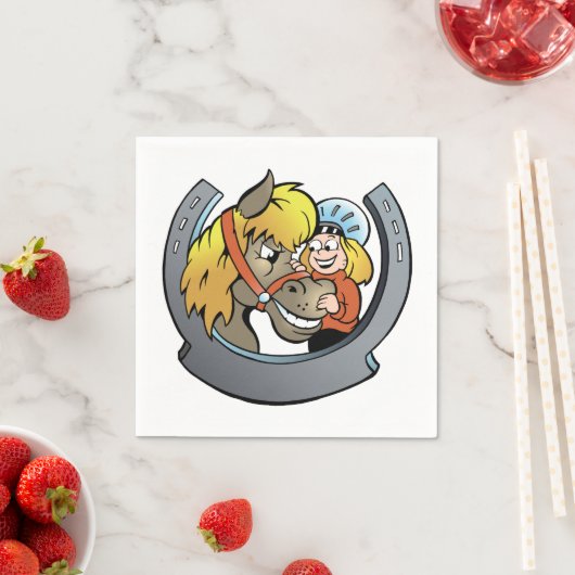 Napkins-Fahrer und Pferdepapier Serviette (Beispiel)