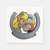 Napkins-Fahrer und Pferdepapier Serviette (Vorderseite)