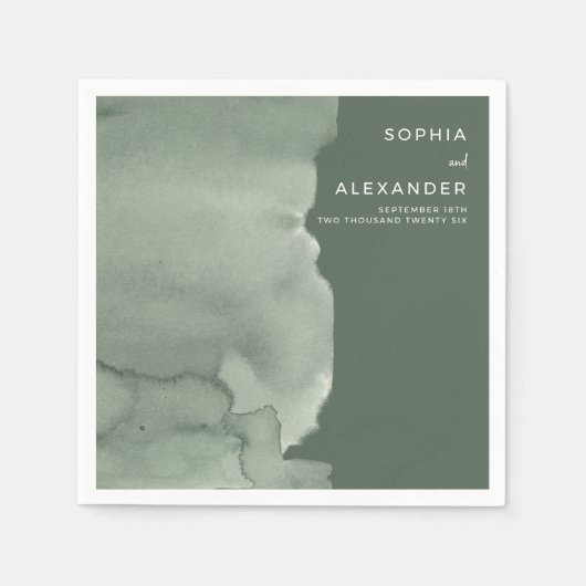 Napkins for a Modern Wedding.  Serviette (Vorderseite)