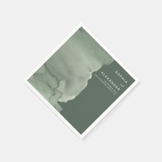 Napkins for a Modern Wedding.  Serviette (Ecke)