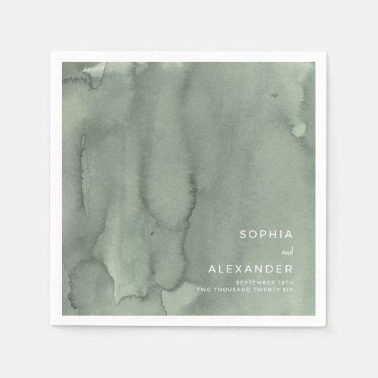 Napkins for a Modern Wedding.  Serviette (Vorderseite)