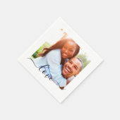 Napkins Foto Template Liebe Weiß Serviette (Ecke)