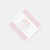 Napkins für Babydusche | Pixel-Weben Serviette (Ecke)