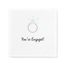 Napkins für die Verlobungspartei